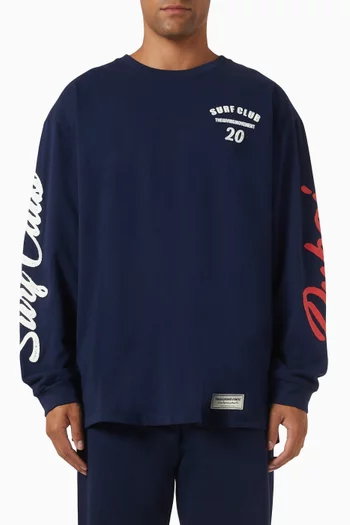 Oversized Surf Logo T-shirt in Organic Cotton-blend