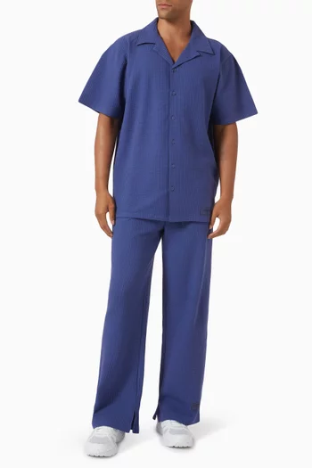 Short-sleeve Shirt in Seersucker Jersey