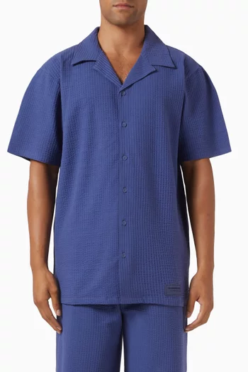 Short-sleeve Shirt in Seersucker Jersey
