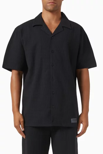 Short-sleeve Shirt in Seersucker Jersey
