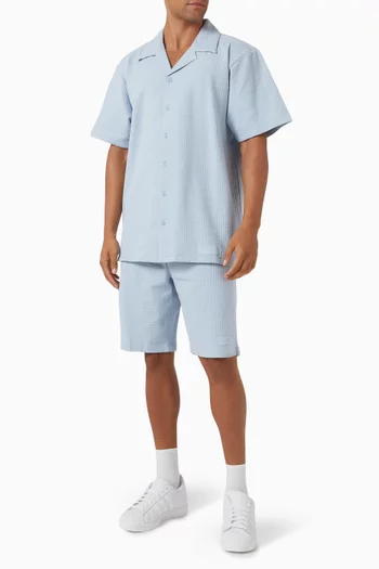 Short-sleeve Shirt in Seersucker Jersey