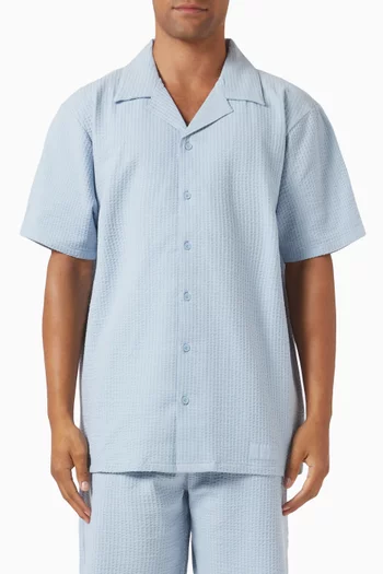 Short-sleeve Shirt in Seersucker Jersey