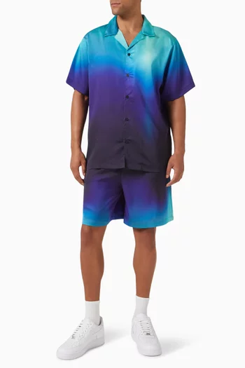 Watercolour Ombré Shirt in Satin