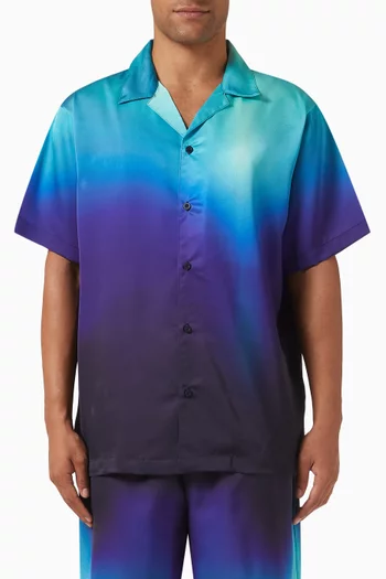 Watercolour Ombré Shirt in Satin
