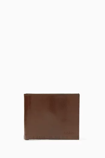 محفظة ثنائية الطيّ جلد