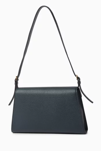 Symmetry Shoulder Bag in Grained Leather