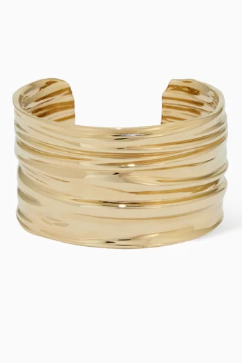 Draped Bangle in Gold-tone Brass