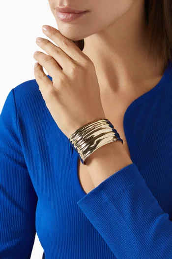 Draped Bangle in Gold-tone Brass