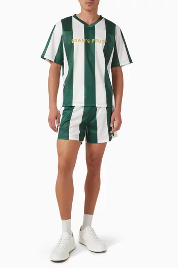 Striped Soccer T-shirt in Mesh