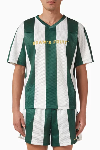 Striped Soccer T-shirt in Mesh