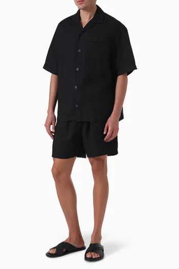 Pierre Short-sleeve Shirt in Linen