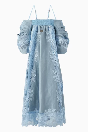 Off-shoulder Lace Kaftan
