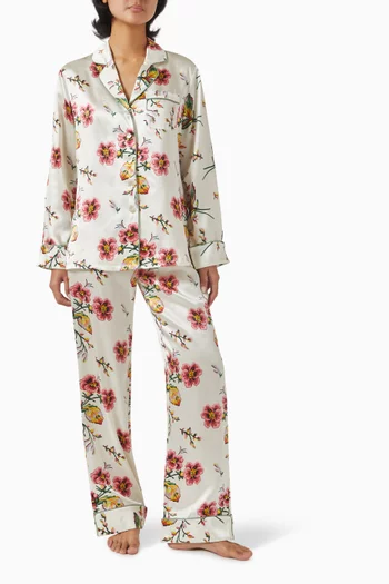 Lila Maugham Pyjama Set in Silk Satin