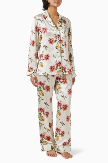 Lila Maugham Pyjama Set in Silk Satin