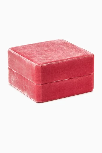 صندوق مجوهرات حرير ومخمل