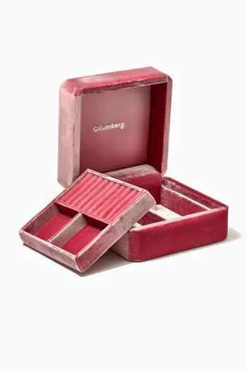 صندوق مجوهرات حرير ومخمل