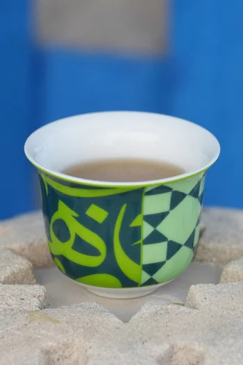 x Maison Mishmashi Bahja Arabic Coffee Cups, Set of 2