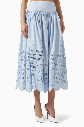 Broderie Anglaise Skirt in Cotton