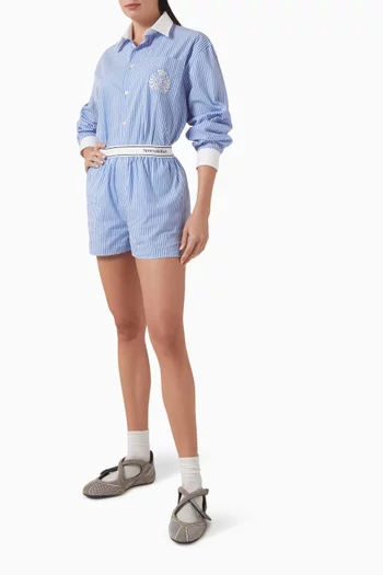 NY Crest Oversized Shirt in Cotton
