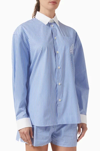 NY Crest Oversized Shirt in Cotton