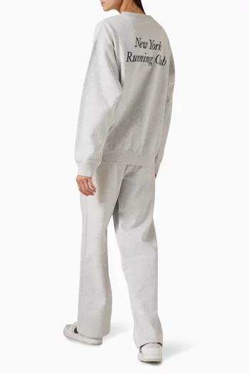 Run Club Crewneck Sweatshirt in Cotton