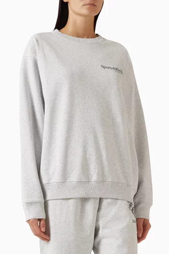 Run Club Crewneck Sweatshirt in Cotton