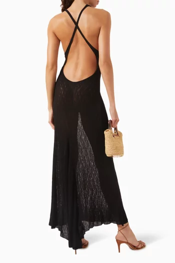 Idilio Open-back Knit Maxi Dress