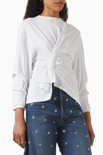 Knotted Top in Cotton Jersey