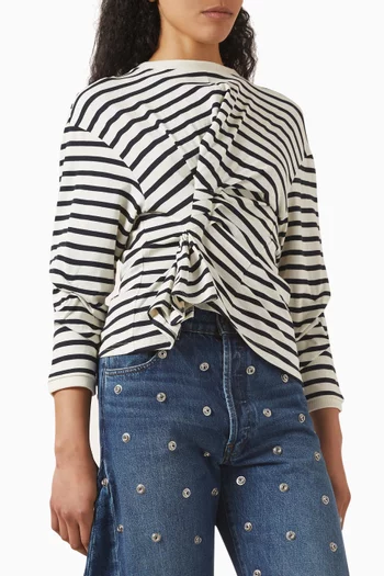 Knotted Top in Cotton Jersey