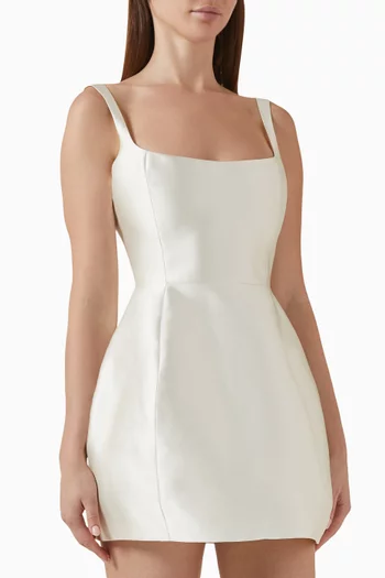 Lola Mini Dress in Satin Twill