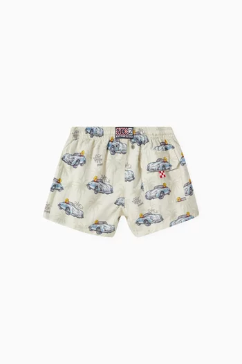 Graphic-print Swim Shorts
