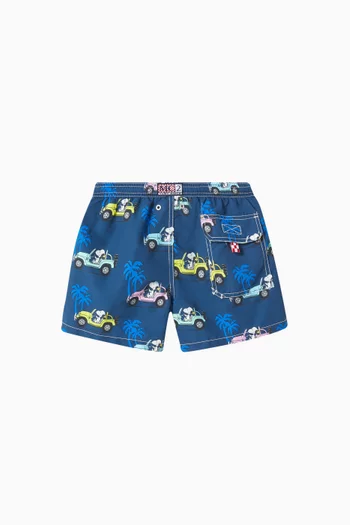 Graphic-print Swim Shorts