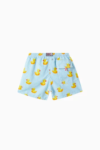 Graphic-print Swim Shorts
