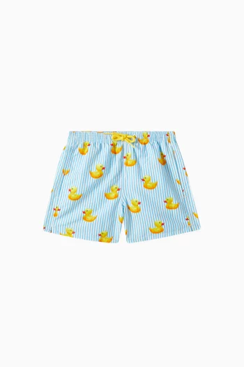 Graphic-print Swim Shorts