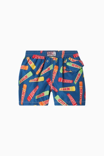 Graphic-print Swim Shorts