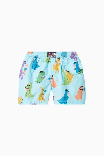 Graphic-print Swim Shorts
