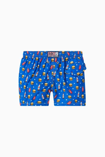 Graphic-print Swim Shorts