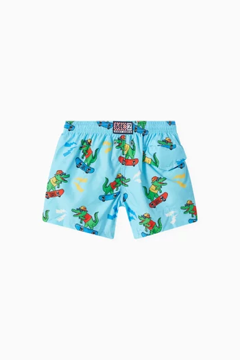 Graphic-print Swim Shorts