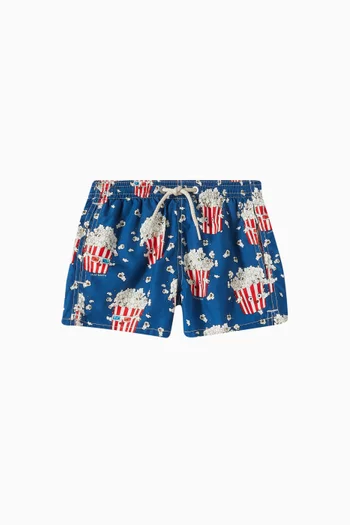 Graphic-print Swim Shorts