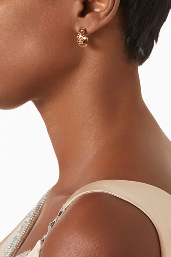Logo Hoop Earrings in Metal