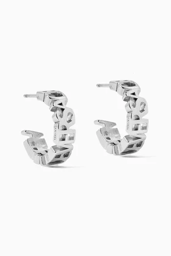 Logo Hoop Earrings in Metal