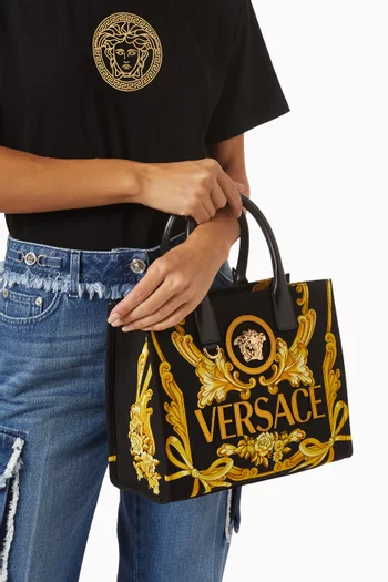 Small Cameo La Medusa Tote Bag in Canvas