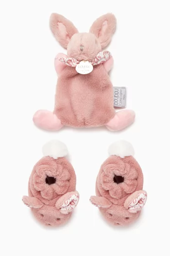 Rabbit Doudou & Slippers Gift box