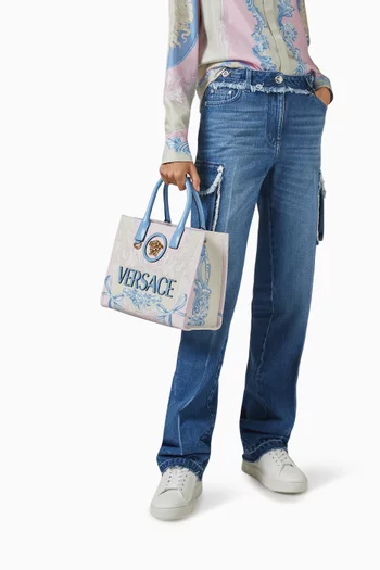 Small La Medusa Tote Bag in Canvas