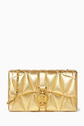 Mini Kleio Quilted Bag in Metallic Leather