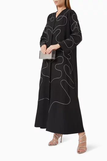 Thread-embroidered Abaya