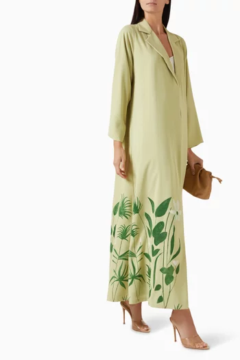 Artwork Embroidery Abaya in Georgette