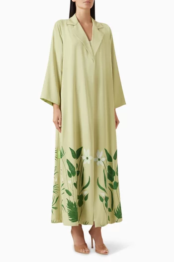 Artwork Embroidery Abaya in Georgette
