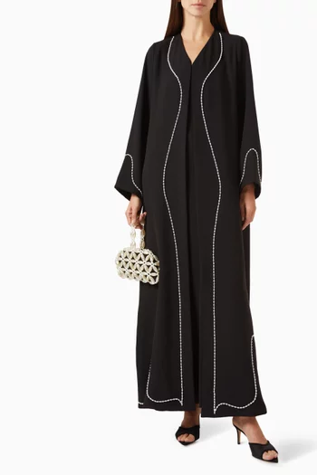 Wave Pearl-embellished Abaya