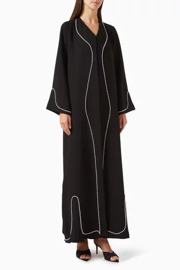 Wave Pearl-embellished Abaya